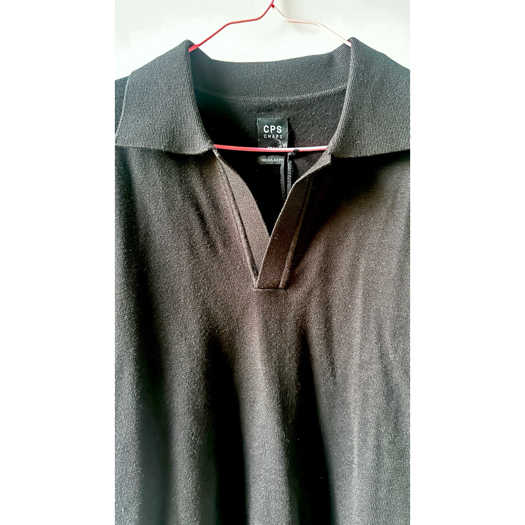 เสื้อโปโลสีดำ CPS regular fit S 📌 คอปกสีดำ  🔥  ป้ายระบุไซส์ S 📌