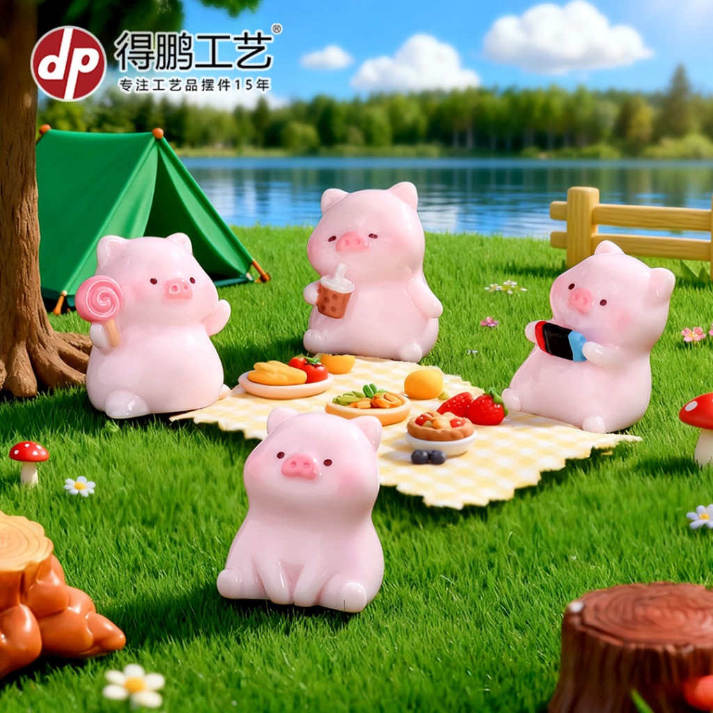 j762แก๊งหมูจำลองของจิ๋วขายเซ็ตละ 4 ตัว
