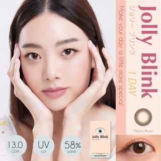 คอนแทคเลนส์รายวัน Jolly Blink สี Moony Brown 12 ชิ้น