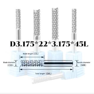 End Mill Corn cut 2F (1 pcs) ดอกเจาะ ดอก cnc 3.175/3.175-1/8