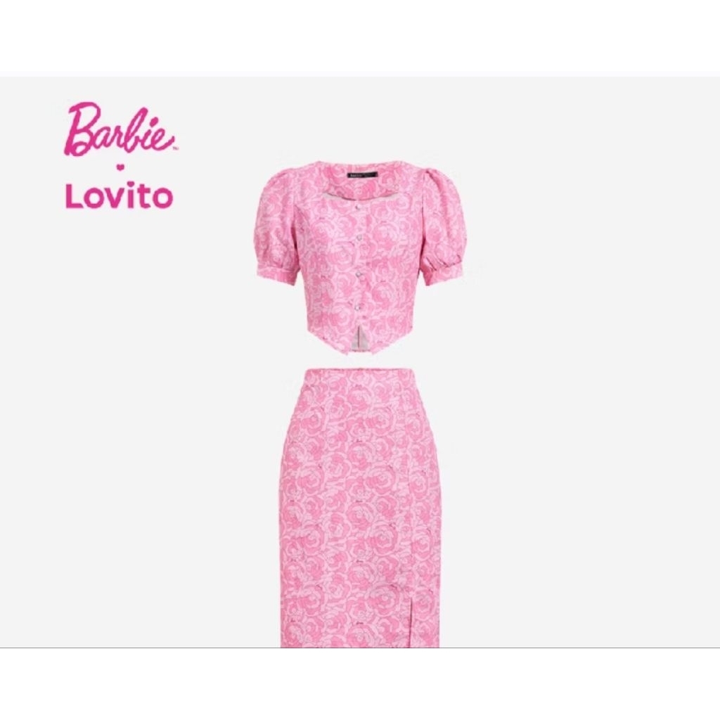 Lovitoชุดเซ็ตเสื้อและกระโปรงยาวBarbie™ X Lovito