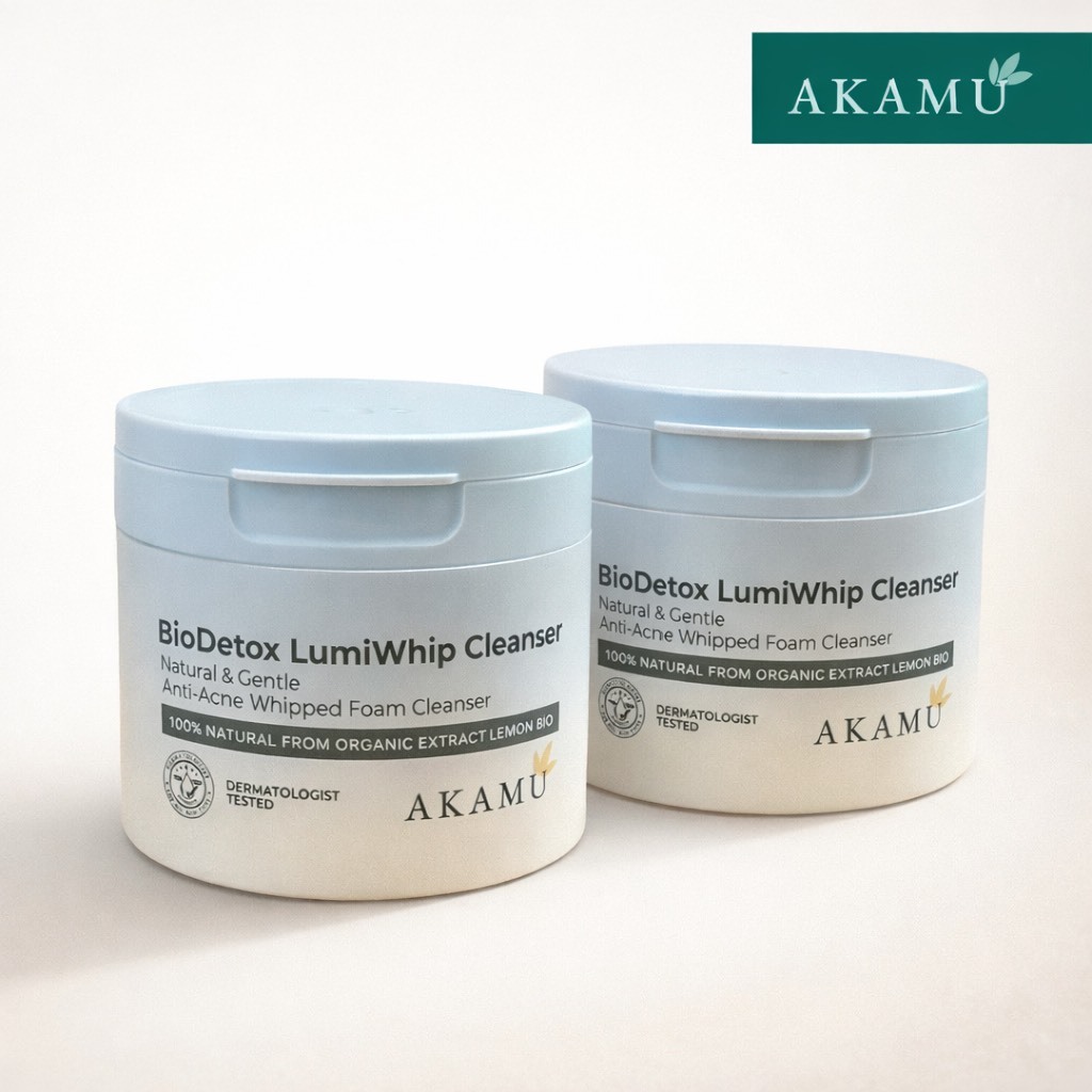 AKAMU BioDetox LumiWhip Cleanser 2 กระปุก /ครีมล้างหน้า ล้างเมคอัพและทำความสะอาดผิวหน้า ฝุ่นและมลภาวะ