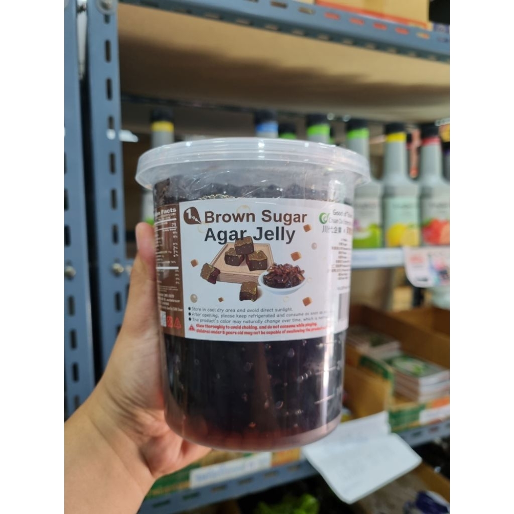 บราวชูก้า เจลลี่ ( ถัง 1 กก.)  ช๋วนได๋ Brown Sugar Jelly ลลี่) งดสั่งรวมสินค้าอื่นค่ะ