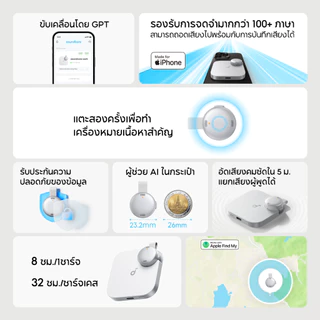 [64GB Upgrade] ANKER Soundcore Work เครื่องบันทึกเสียง Al Voice Recorder Coin แม่นยำสูง 97% อุปกรณ์จดบันทึก D3200