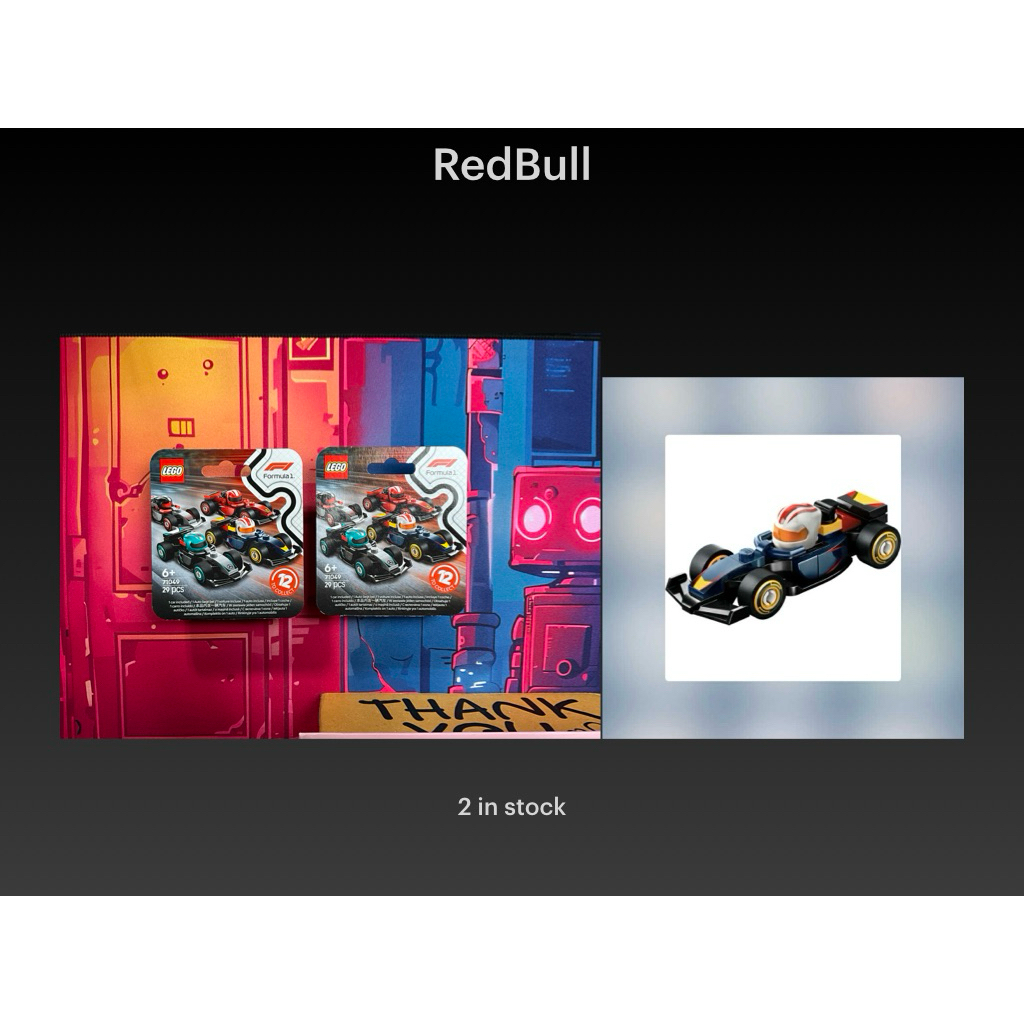 lego Mini Figure F1 RedBull