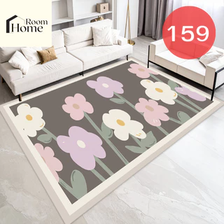 พรมปูพื้น 3D ลายดอกไม้ Flower 2026 ขนาด 120x160 ซม. (3.5 ฟุต) นุ่ม กันลื่น แต่งห้องนอน/ห้องนั่งเล่น