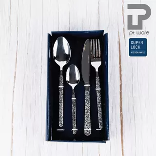Superlock Micronware ช้อนส้อม ชุดช้อนส้อม-มีด สแตนเลสพรีเมี่ยม เกรด410