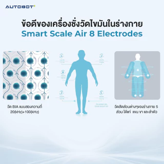 AUTOBOT Smart Scale Air เครื่องชั่งน้ำหนักอัจฉริยะ Welland Professional 8 Electrode วัดร่างกาย 28ค่า