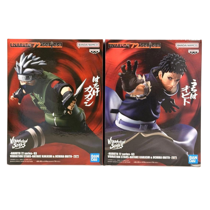 Banpresto NARUTO 72 series 63 VIBRATION STARS HATAKE KAKASHI & UCHIHA OBITO Figure Japan Itachi