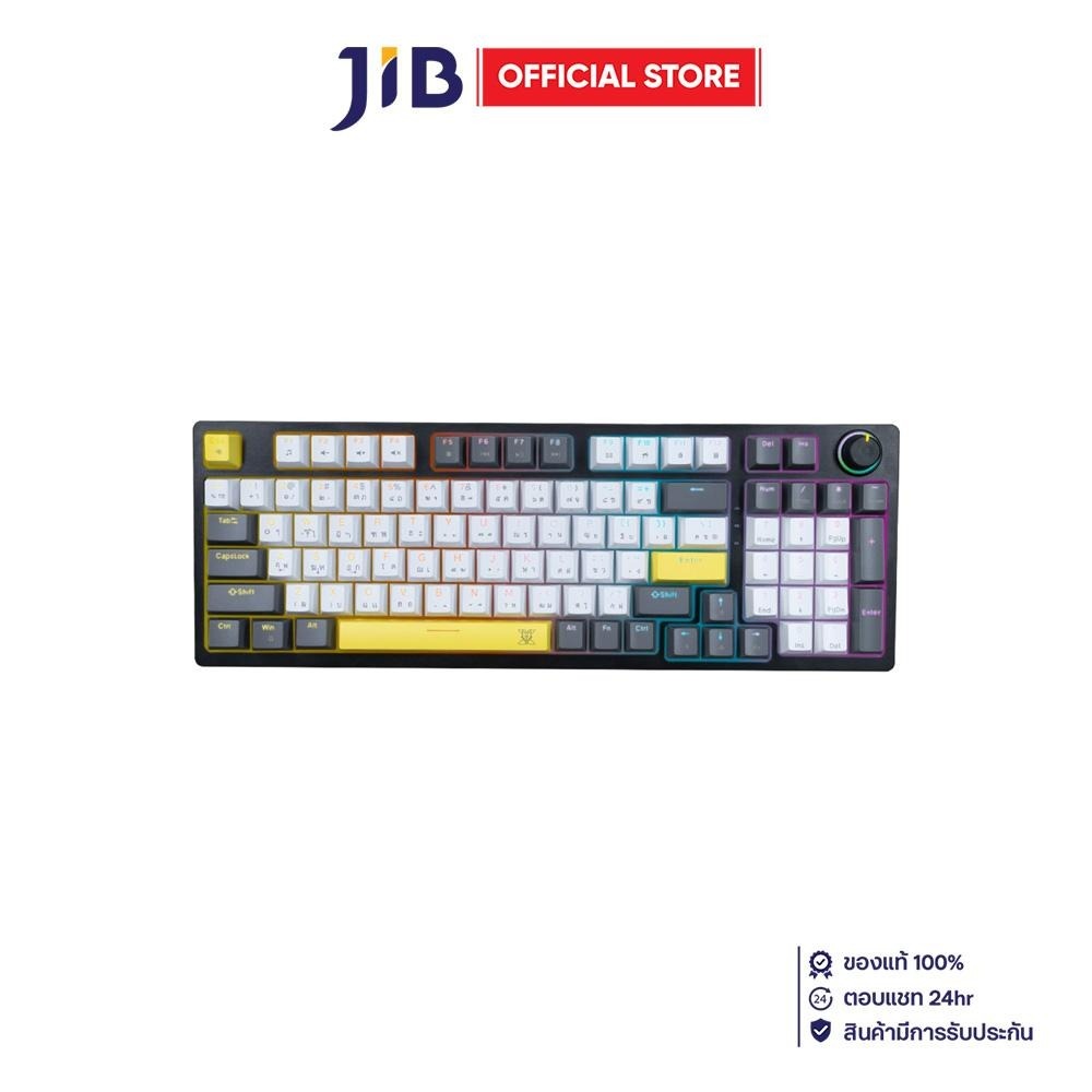 KEYBOARD (คีย์บอร์ด) NUBWO X801 ELEANOR - RAINBOW LED EN/TH WHITE-GRAY