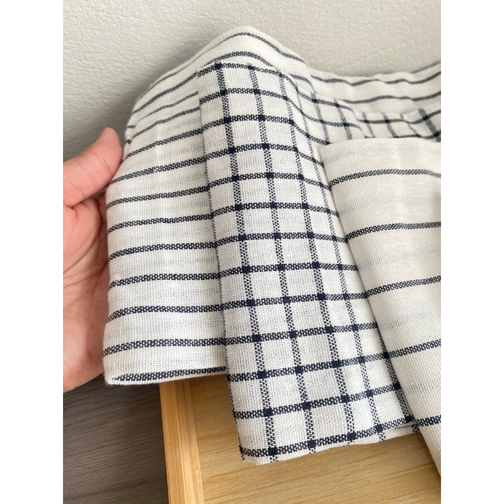 ผ้าเช็ดจาน IKEA RINNIG , ขาว/เทาเข้ม/มีลาย, 45x60 ซม.ผ้าฝ้าย100% ซับน้ำได้ดี แห้งไว แพ็ค4ชิ้น และแยกจำหน่าย