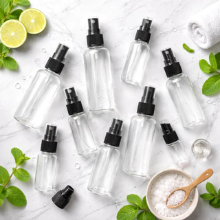 ขวดสเปรย์เปล่า PET สีดำ 10-120ml หัวพ่นฝอยละเอียด ใส่น้ำหอม แอลกอฮอล์ น้ำยา ไม่รั่วซึม พกสะดวก