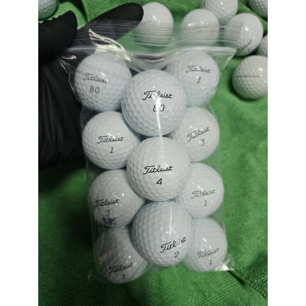 ลูกกอล์ฟTitleist Pro V1 / Pro V1xมือสองที่เหมือนมือหนึ่ง เกรด A+ (98%+) สภาพนางฟ้าผิวเงาเหมือนใหม่ขอ
