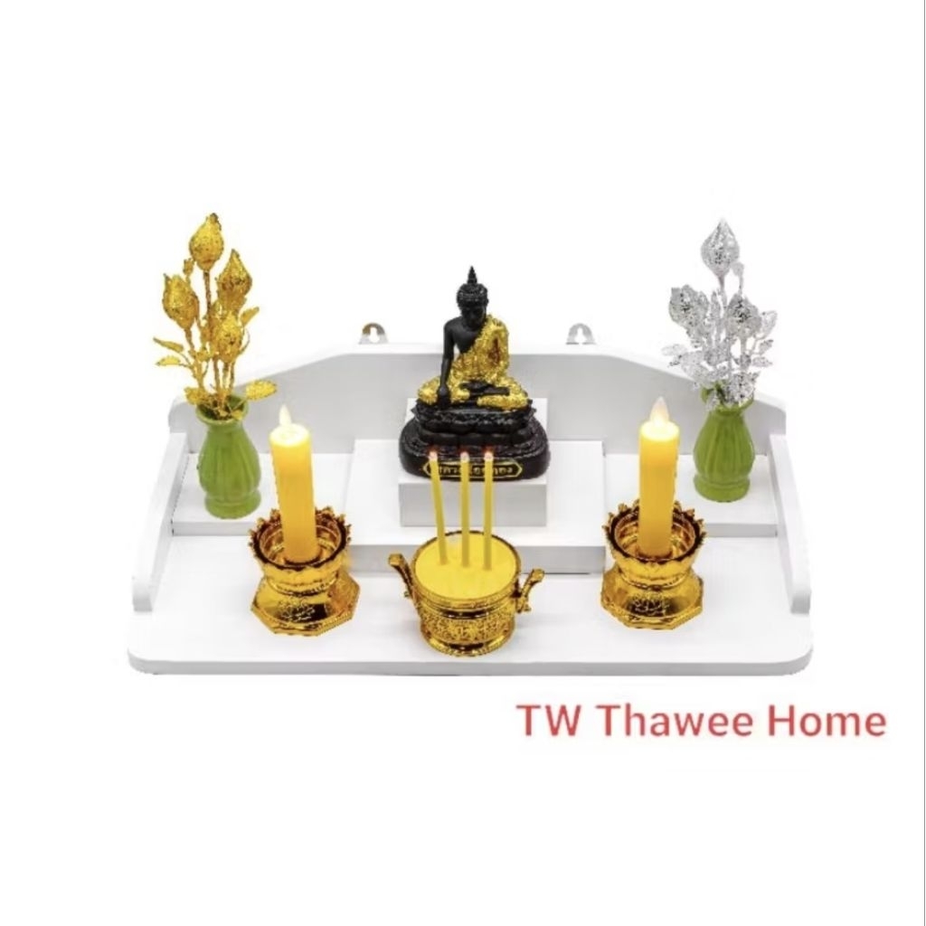 หิ้งพระติดผนัง สไตล์โมเดิร์น มินิมอล สีขาว ยอดขายทุกช่องทาง 20,000 กว่าตัวแล้ว