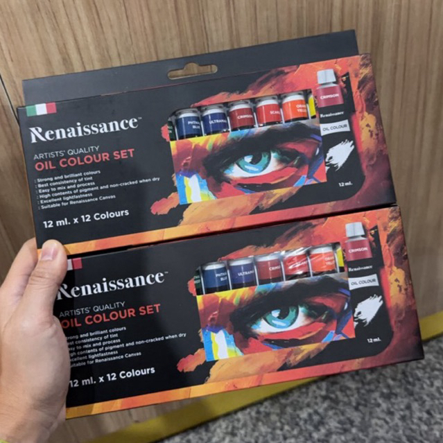 Renaissance เรเนซองค์ ชุดสีน้ำมัน 12หลอด ขนาด 12ml.