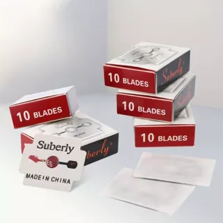 BLADE🥕ใบมีด 100 ชิ้น สำหรับใส่ ที่ขูดเท้า ที่ขัดส้นเท้าแตก ใบมีด suberly ขนาด2.5 x 2.1 cm.ใบมีดสแตนเลส คม อย่างดี 🥕
