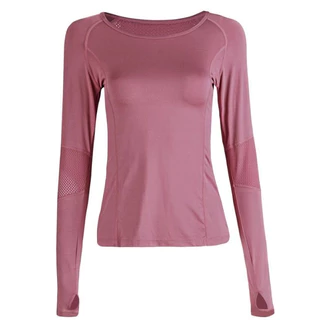 มาใหม่ เสื้อออกกำลังกายผู้หญิงแขนยาว ทรงเข้ารูป ซีทรูหลัง (พร้อมส่ง) รุ่น Mix205