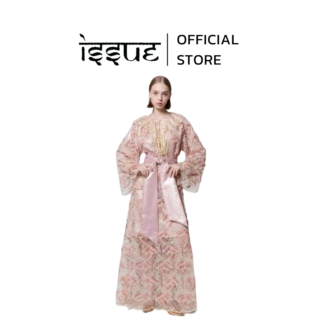 ISSUE THAILAND เดรสลูกไม้สีชมพู