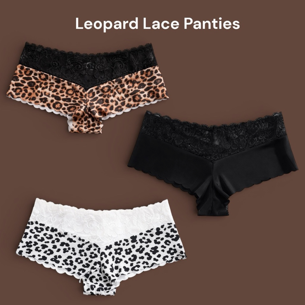 ✨Leopard Lace Panties กางเกงในมีขา
