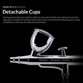 แอร์บรัช Gaahleri GHAD-39 Advanced Dual-Action 0.35+0.5mm แถมหัวฉีด 2 ขนาด เกรดพรีเมียม โมเดล กันพลา Airbrush
