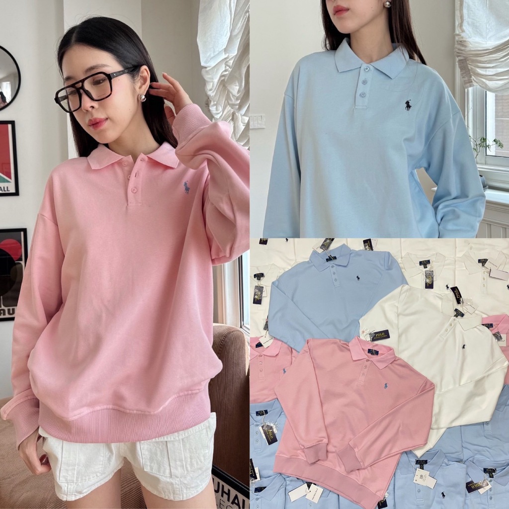 🍊 VL 5186 เสื้อไหมพรมแขนยาว ผ้านิ่มใส่สบาย สีสวยหวาน