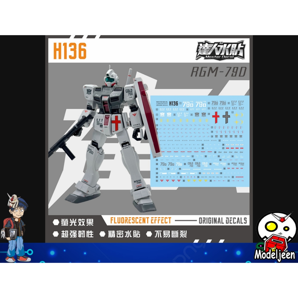(Master Decal) Water Decal H136 HG1/144 RGM-79D GM Cold Districts Type