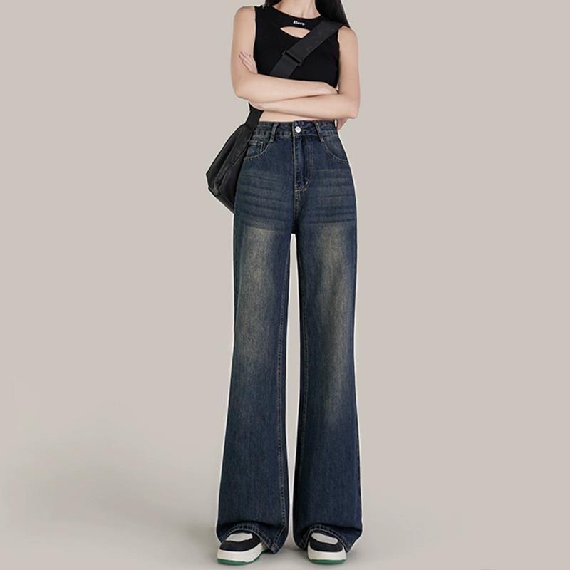 #629 (XS-6XL) jinjeans กางเกงยีนส์ขาม้าผ้าไม่ยืด ไซส์ใหญ่เอวสูง