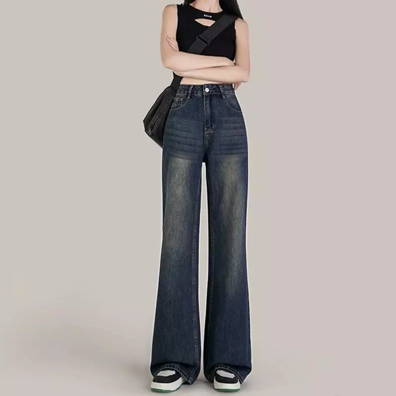 #629 (XS-6XL) jinjeans กางเกงยีนส์ขาม้าผ้าไม่ยืด ไซส์ใหญ่เอวสูง