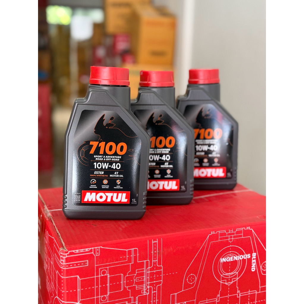 (X3 กระป๋อง) น้ำมันเครื่อง Motul 7100 10/40 ขนาด 1L. แท้ 100%