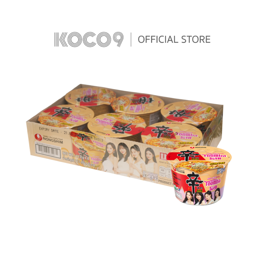 [ทูมบา แพ็ค 6 ถ้วย aespa] TOOMBA big bowl Nongshim Shin ramyun stir fry Toomba (นงชิม ชินรามยอน ทูมบ้า)