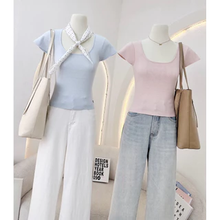 WA YA #2512 เสื้อไหมพรมรัดรูปคอยู 🎀อก30-40++โดยประมาณ