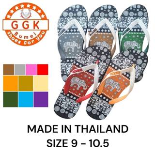 รองเท้าแตะ รองเท้าหูหนีบผู้หญิง #ลายช้าง Size 9-10.5