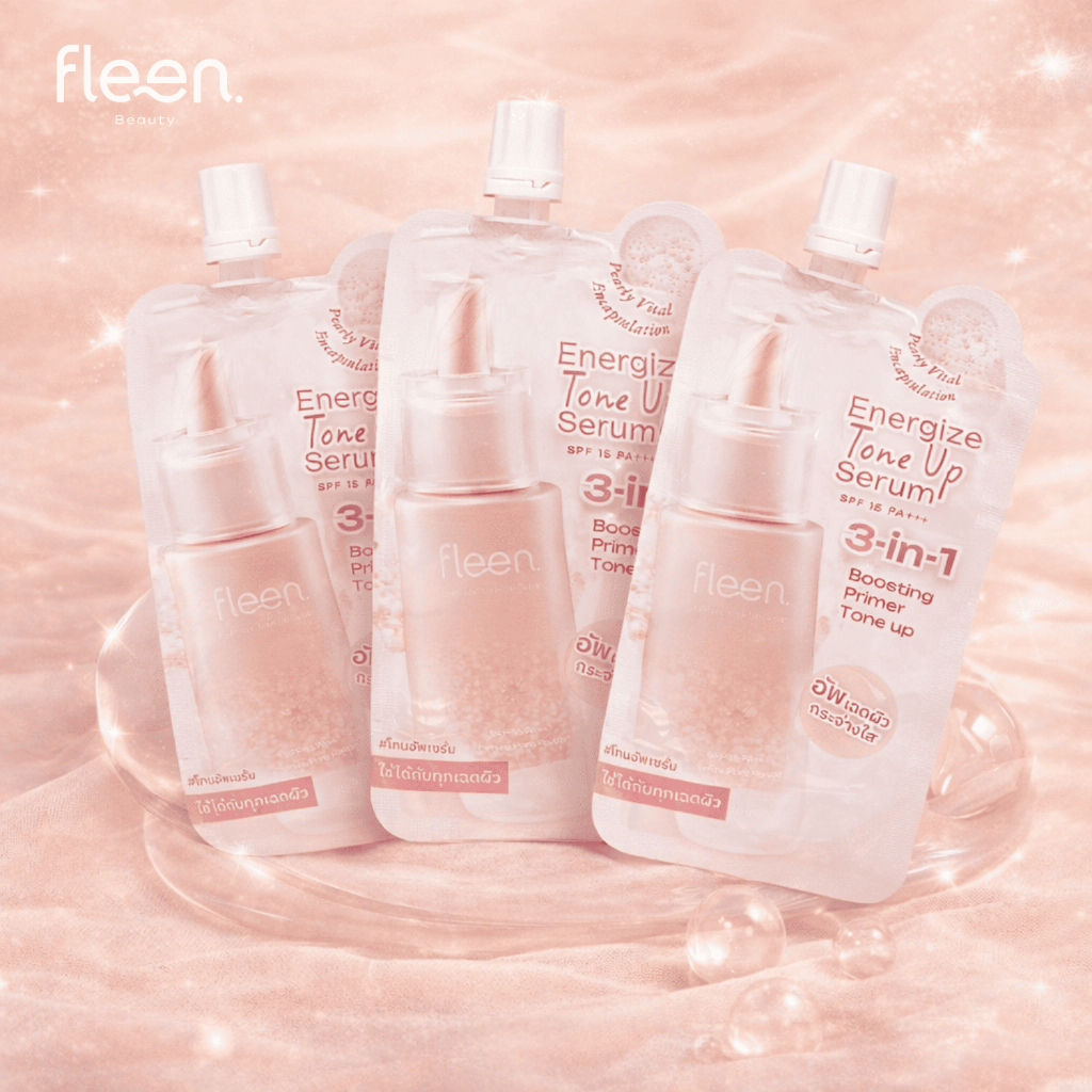[Set 3 ซอง] Fleen Beauty Energize Tone Up Serum Sachet | โทนอัพเซรั่มซอง