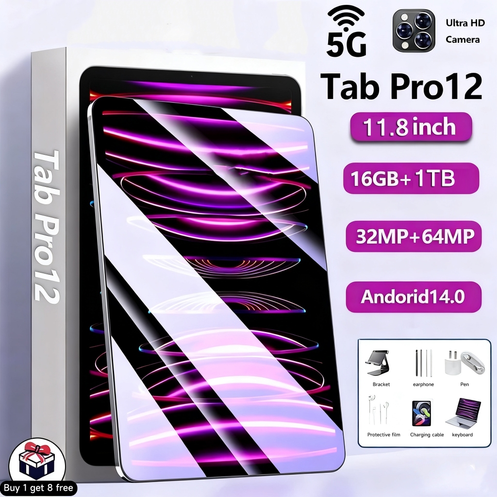 【รับประกัน1ปี+ซื้อ1แถม9】XPad 12 Pro 11.8นิ้ว 5G แท็บเล็ต RAM16G ROM1T 13000mAh Tablet แท็บเล็ตของแท้