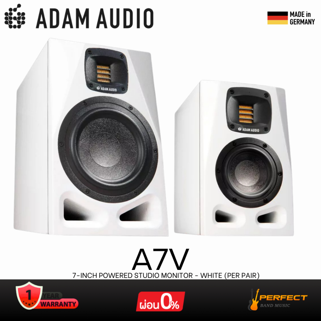 ลำโพงมอนิเตอร์  ADAM Audio A7V 7-inch Powered Studio Monitor - White (Per Pair) * กรุณาสอบถามก่อนสั่