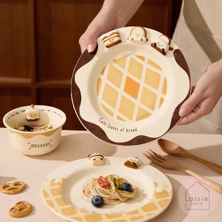 ✨ NEW ✨Waffle & Bakery 🥨🍞 คอลเลคชันจานเซรามิกธีมขนมอบ ดีไซน์อบอุ่น จัดโต๊ะแล้วใจฟู 🧇✨ Lassie decor