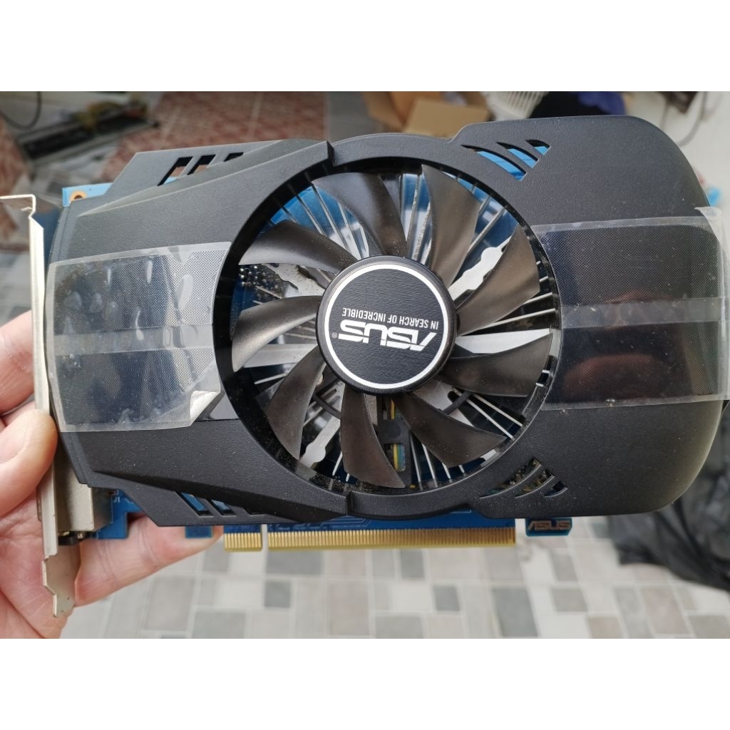 การ์ดจอ ASUS GT1030 GDDR5 มือสอง ไม่ต่อไฟเพิ่ม ใช้งานปกติ