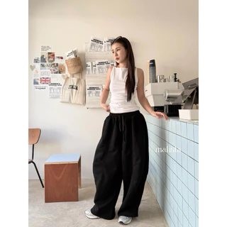 MALISTA - Locker trousers กางเกงวอมทรงBarrel