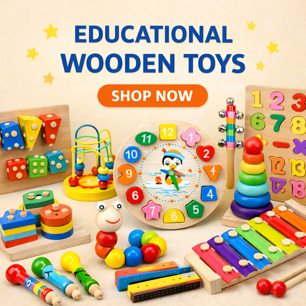 รวมของเล่นเสริมพัฒนาการ กระดานจิ๊กซอร์ ตัวเลข ตัวอักษร ระนาด เจดีย์ไม้ TOY