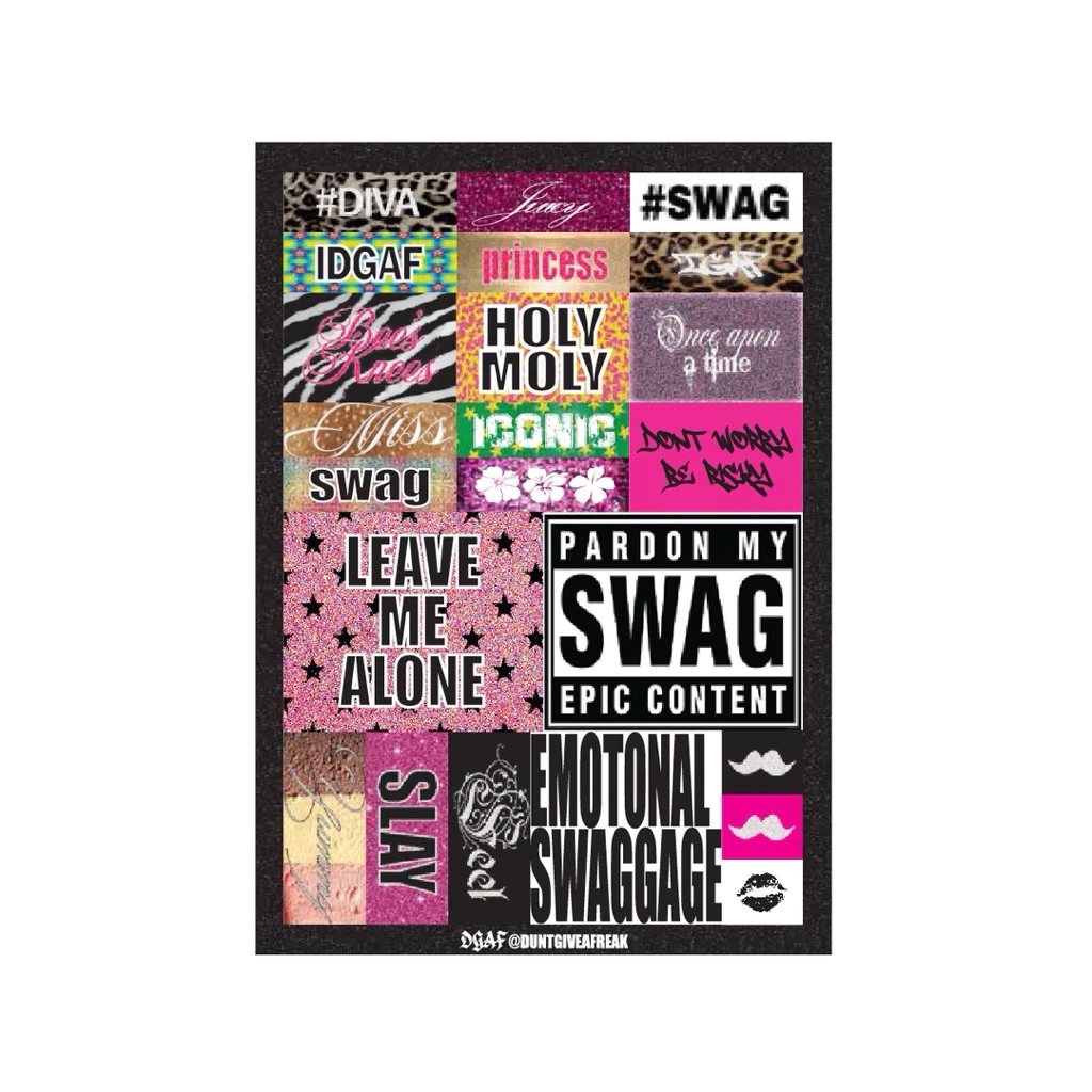 swagger สติ๊กเกอร์ เกร๋ๆ สำหรับคนคูลๆ ไดคัท กันนำ้ swag sticker