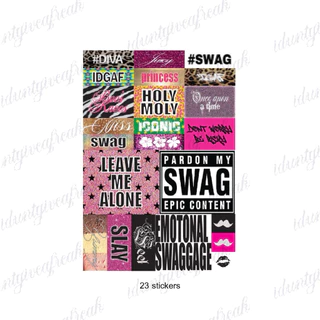 swagger สติ๊กเกอร์ เกร๋ๆ สำหรับคนคูลๆ ไดคัท กันนำ้ swag sticker