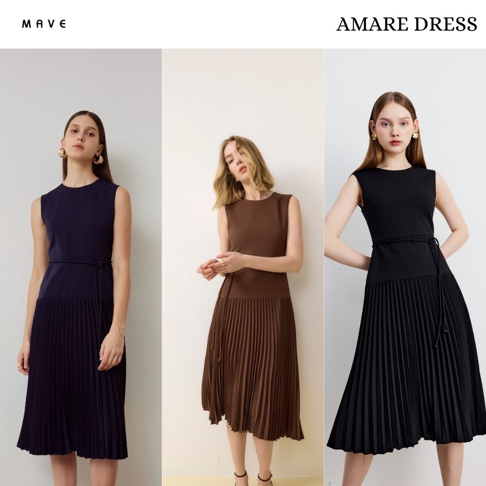 MAVE เดรส รุ่น Amare Dress สี MOCHA,BLACK,NAVY