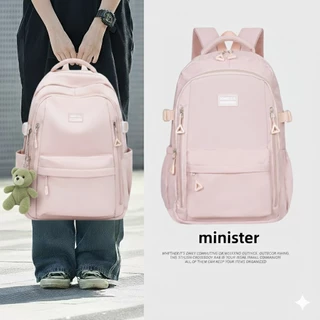 [SJ1017] กระเป๋าเป้สะพายหลัง ผู้หญิง น่ารัก สีพาสเทล น่ารัก ช่องเยอะ ใส่โน๊ตบุ๊ค น้ำหนักเบา พร้อมส่งจากไทย