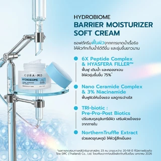 CURA-MD Hydrobiome Moisturizer Soft Cream 50 ml. คูร่า เอ็มดีซอฟท์ครีม เติมคอลลาเจน ฟื้นเกราะผิวขั้นสุด