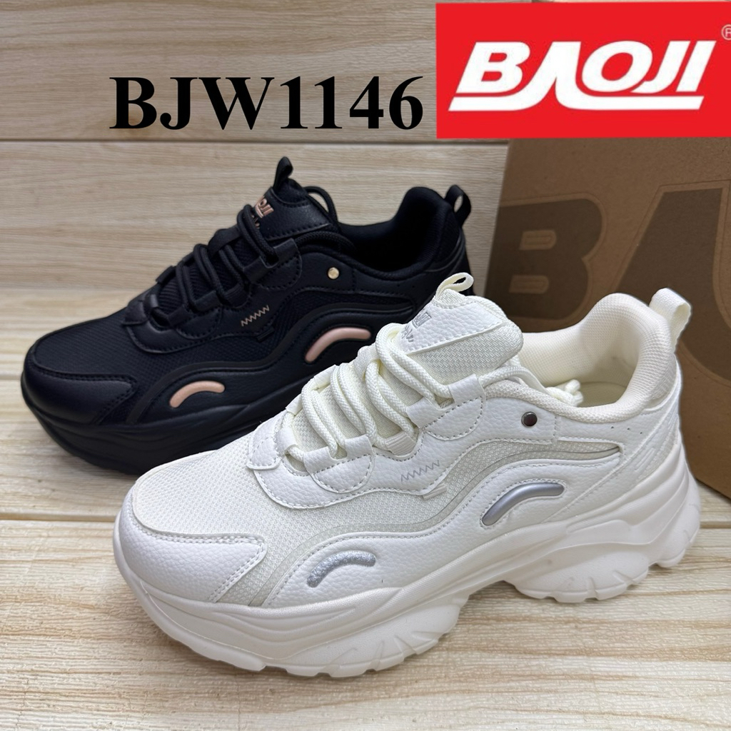 Baoji BJW 1146 รองเท้าผ้าใบ รองเท้าสนึกเกอร์ บาโอจิ 37-41 สวยเบาสไตล์ล้ำ ลก
