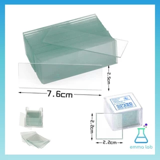 กระจกปิดสไลด์ Cover Glass ขนาด18x18MM และ 22x22MM 100ชิ้นต่อกล่อง