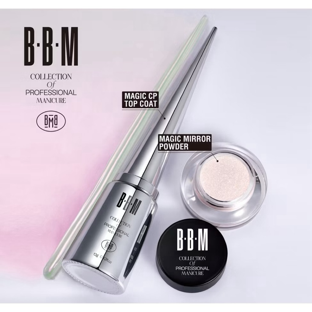 Magic CP Top Coat BBM **ขวดเงิน** ท็อปเจลสำหรับขัดผงบนเล็บ Top สำหรับขัดผง [พร้อมส่งจากไทย]