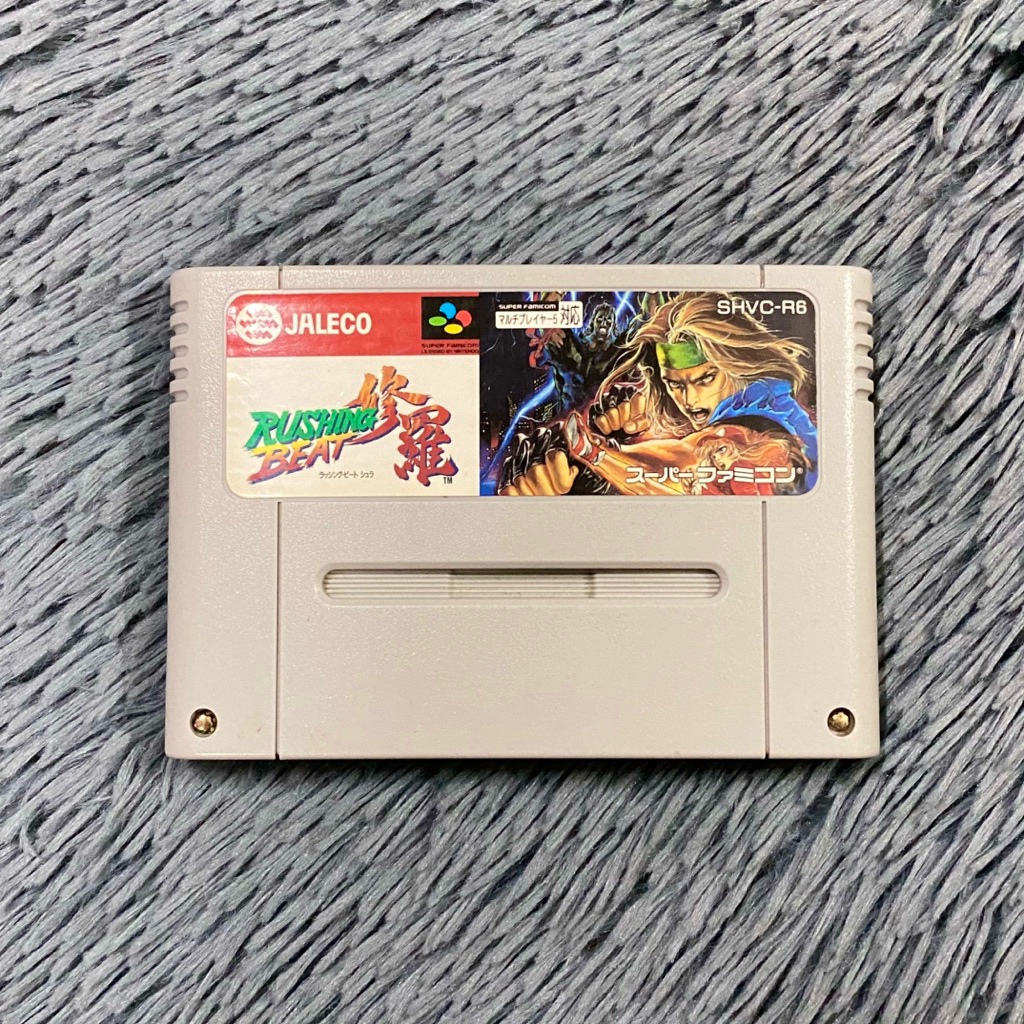ตลับแท้เครื่อง Super Famicom เกมส์ Rushing Beat Shura (ตะลุยด่าน) โซน 🇯🇵 ตลับสภาพดี เปิดติดง่าย