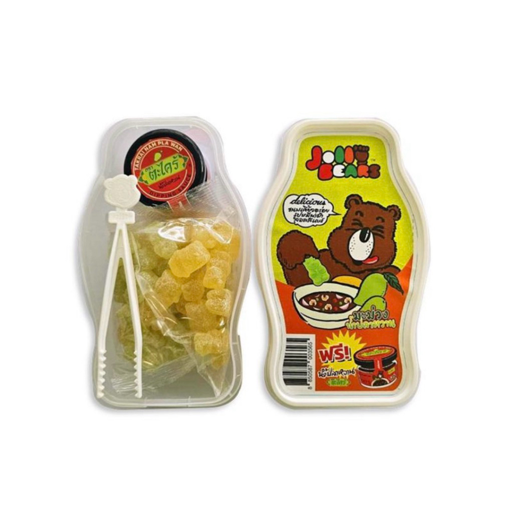 [แพ็ก 1 ชิ้น หรือ 3 ชิ้น] จอลลี่แบร์ เยลลี่กลิ่นมะม่วงน้ำปลาหวาน 120 กรัม Jolly Bear