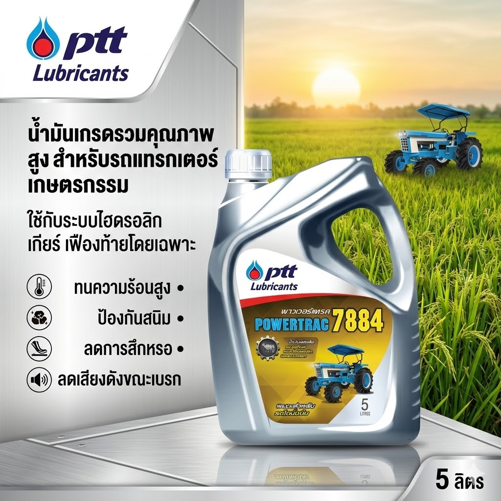 น้้ำมันไฮดรอลิค ปตท. 7884 พาวเวอร์แทค SAE 30 [ 5L ]